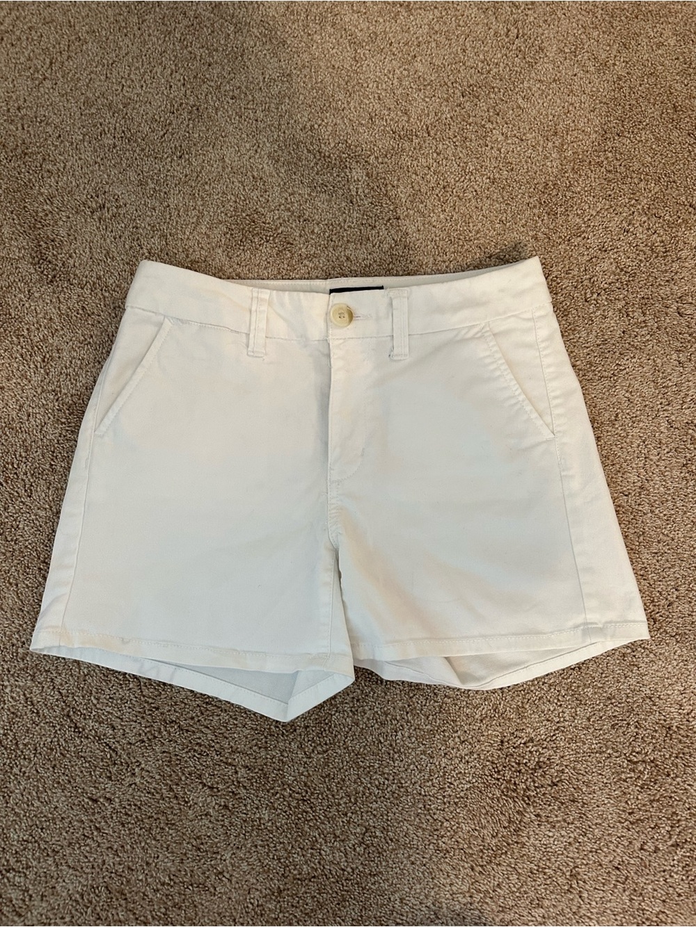 American Eagle Outfitters White High Waist Chino Shorts